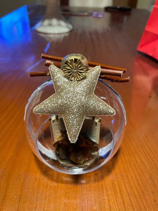 Addobbo Natale Sacra Famiglia Stella Oro