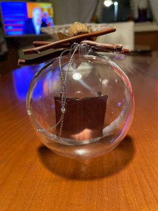 Addobbo Natale Sacra Famiglia Stella Oro