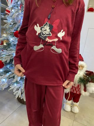 Pigiama bambina blu bordeaux e celeste chiaro