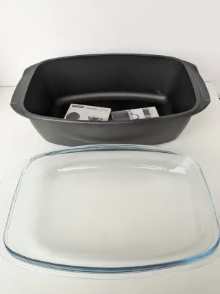 Pentola, pirofila, tegame, con coperchio, Thomas