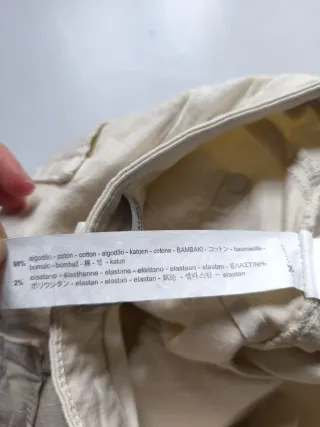 Pantalón largo beige