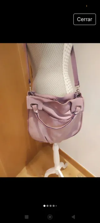 Bolso piel lila