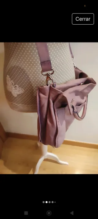 Bolso piel lila