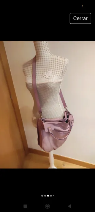 Bolso piel lila