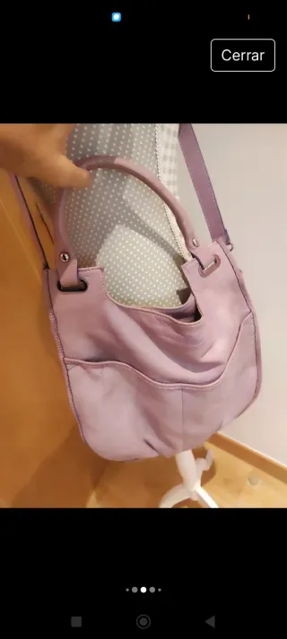 Bolso piel lila