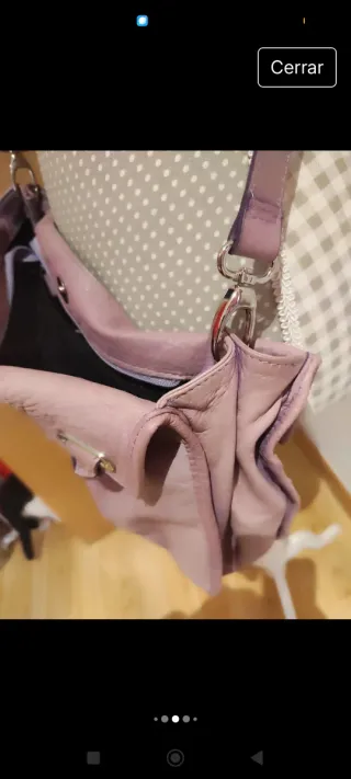 Bolso piel lila