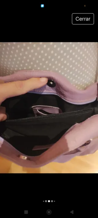 Bolso piel lila