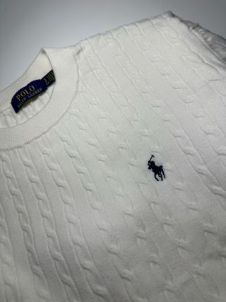 Jersey Polo Ralph Lauren Blanco Trenzado