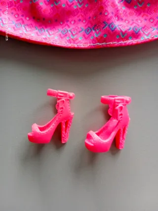 Vestido Barbie con bolso y zapatos