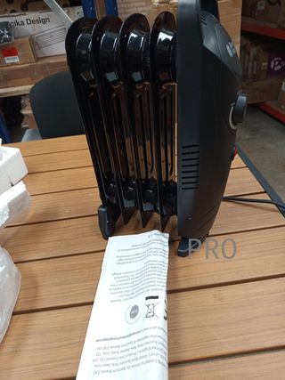 Radiador de 650 W Lleno de Aceite, Calefactor Eléctrico Portátil de 5