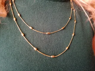 Collana in acciaio inossidabile lunga 124 cm