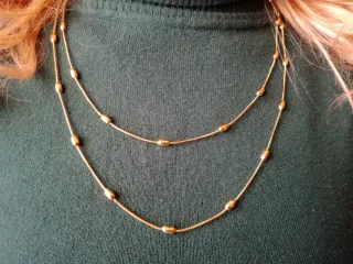 Collana in acciaio inossidabile lunga 124 cm