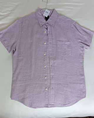 Camisa J.Crew hombre talla M manga corta lila