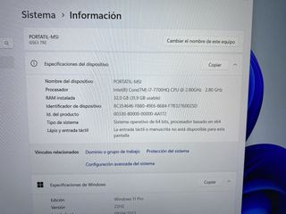 Portátil MSI GS63 7RE i7 32GB 2TB SSD GTX1050Ti