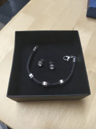 Conjunto Bulgari Pulsera y Pendientes Plata