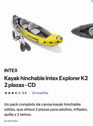 Kayak Hinchable Intex Explorer K2 2 Plazas