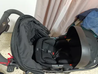 Trío Cochecito Bebé Negro Asalvo