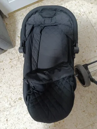 Trío Cochecito Bebé Negro Asalvo