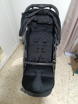 Trío Cochecito Bebé Negro Asalvo