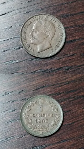 Lotto monete 1-2 Centesimi Vittorio Emanuele III