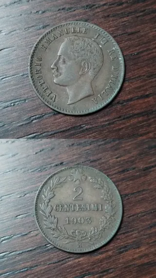 Lotto monete 1-2 Centesimi Vittorio Emanuele III
