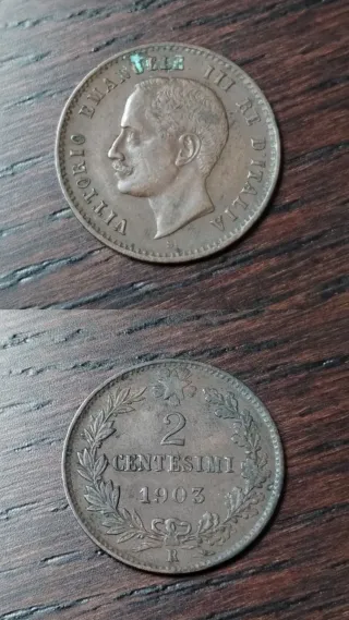 Lotto monete 1-2 Centesimi Vittorio Emanuele III