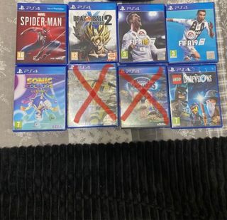 Lote 6 Juegos PS4: Spider-Man, Dragon Ball, FIFA,