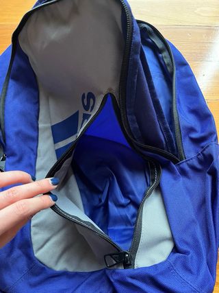 Mochila Adidas Azul y Gris