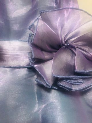 Vestido irisado estilo princesa con volantes