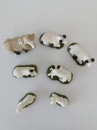 Mandria di 7 pecore per presepe