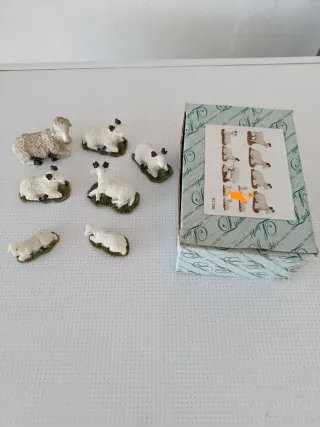 Mandria di 7 pecore per presepe