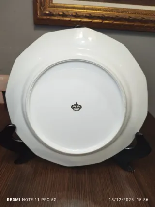 Bandeja porcelana faisanes decorada