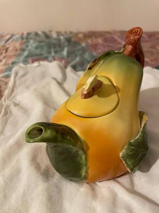 Teiera Evergreen porcellana forma pera