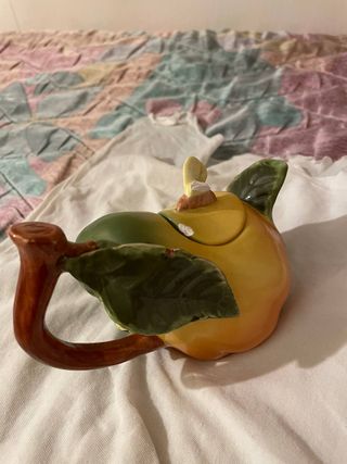 Teiera Evergreen porcellana forma pera