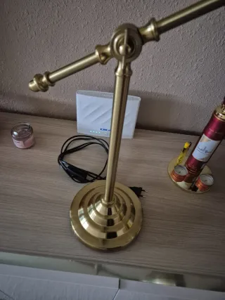 Lámpara flexo bronce vintage