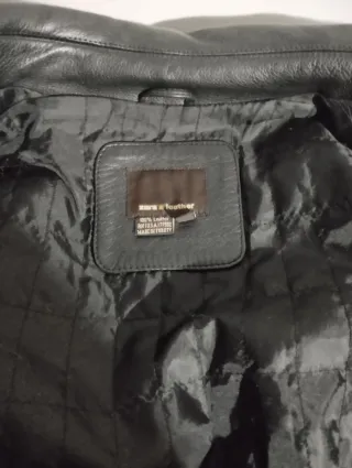 Chaqueta de cuero 100% negra