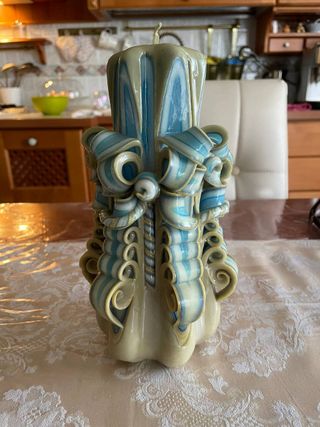 Candela decorativa scolpita