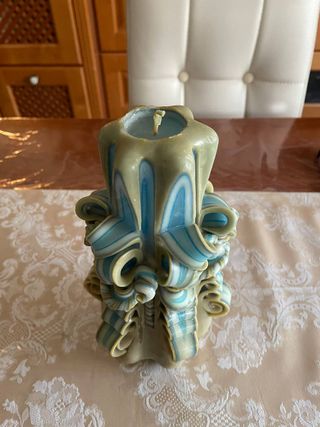 Candela decorativa scolpita