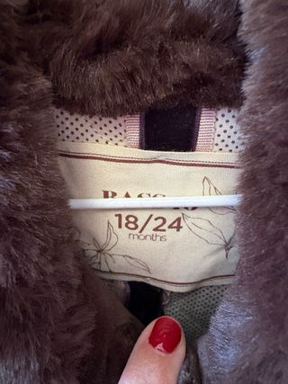 Abrigo marrón terciopelo 18-24 meses