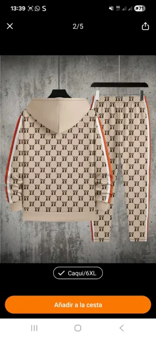 Chándal Tallas Grandes Caqui/6XL