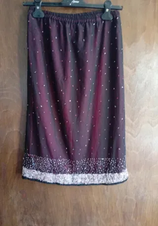 Gonna Luisa Spagnoli viola con argento
