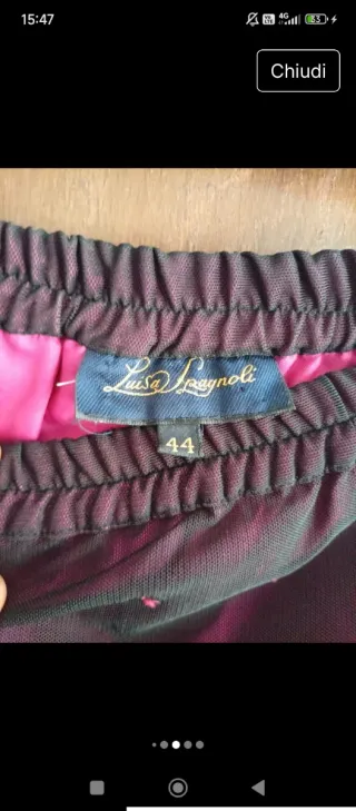 Gonna Luisa Spagnoli viola con argento