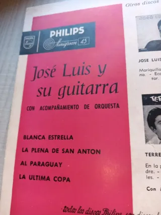 Disco Vinilo José Luis y su guitarra