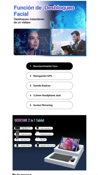 Tablet DEERTIME Gemini AI 10 30GB RAM 128GB