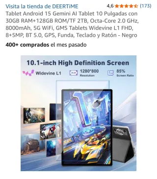 Tablet DEERTIME Gemini AI 10 30GB RAM 128GB