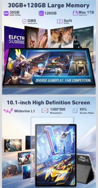 Tablet DEERTIME Gemini AI 10 30GB RAM 128GB