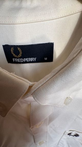 Camisa Fred Perry Blanca Hombre
