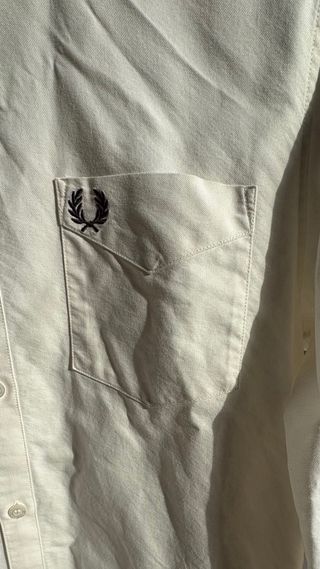 Camisa Fred Perry Blanca Hombre