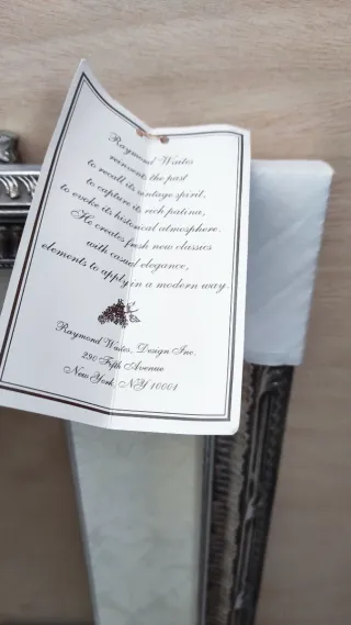 Marco vintage plateado y beige