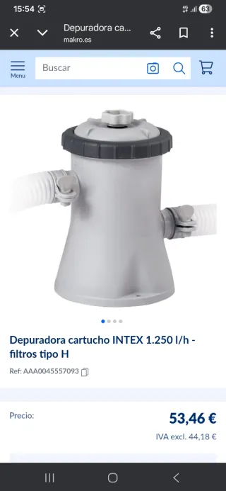 Depuradora Intex Gris